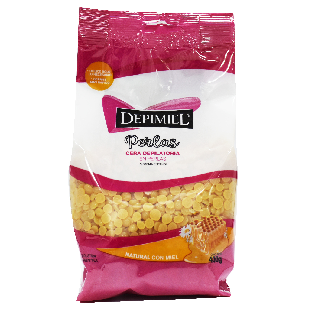 DEPIMIEL CERA EN PERLAS NATURAL CON MIEL X 400 G.